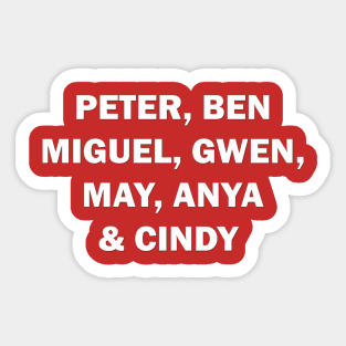 Web Slingers Assemble Sticker